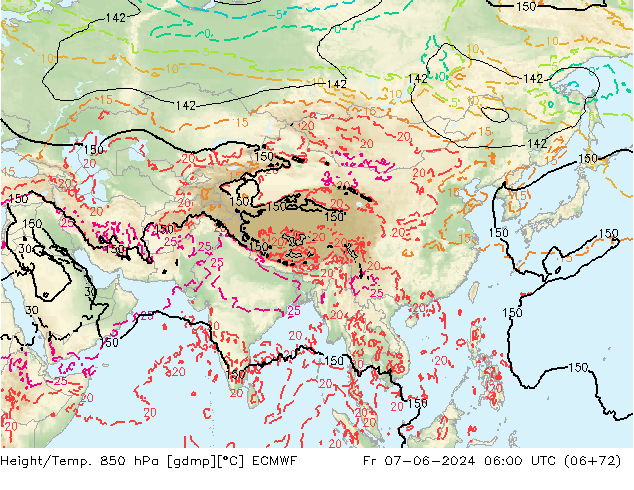 Z500/Rain (+SLP)/Z850 ECMWF  07.06.2024 06 UTC