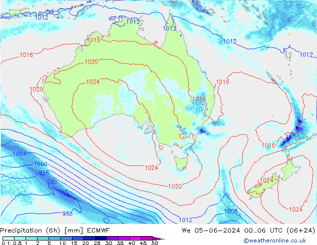 Z500/Yağmur (+YB)/Z850 ECMWF Çar 05.06.2024 06 UTC