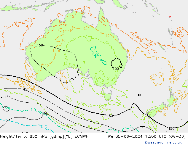 Z500/Rain (+SLP)/Z850 ECMWF  05.06.2024 12 UTC