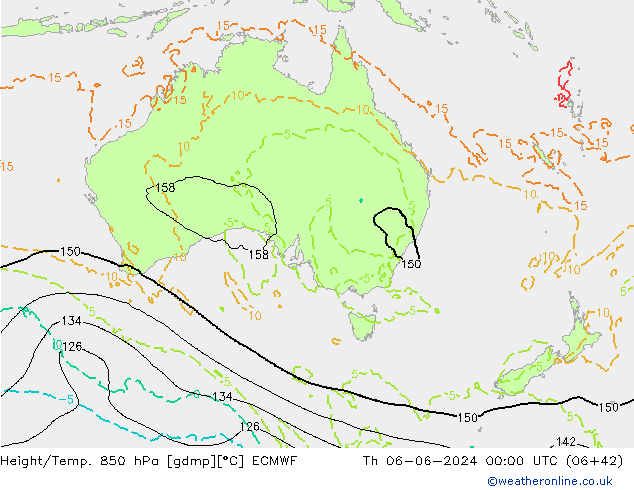 Z500/Rain (+SLP)/Z850 ECMWF gio 06.06.2024 00 UTC