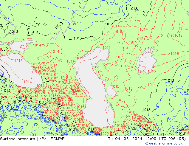 ciśnienie ECMWF wto. 04.06.2024 12 UTC