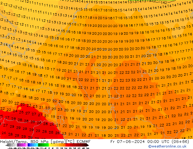 Z500/Rain (+SLP)/Z850 ECMWF Fr 07.06.2024 00 UTC