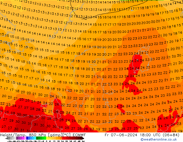 Z500/Rain (+SLP)/Z850 ECMWF Pá 07.06.2024 18 UTC