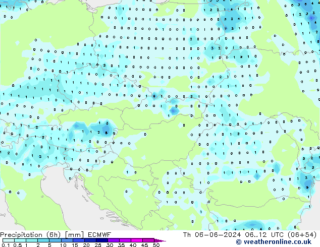 Z500/Rain (+SLP)/Z850 ECMWF Do 06.06.2024 12 UTC