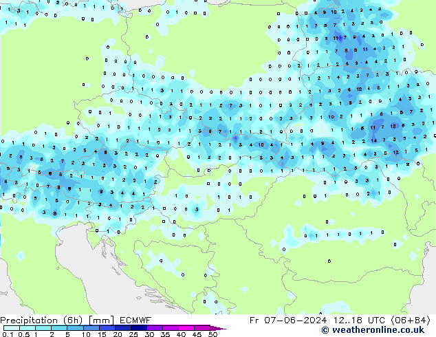 Z500/Rain (+SLP)/Z850 ECMWF Pá 07.06.2024 18 UTC