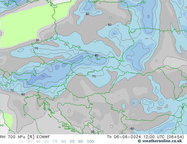 700 hPa Nispi Nem ECMWF Per 06.06.2024 12 UTC