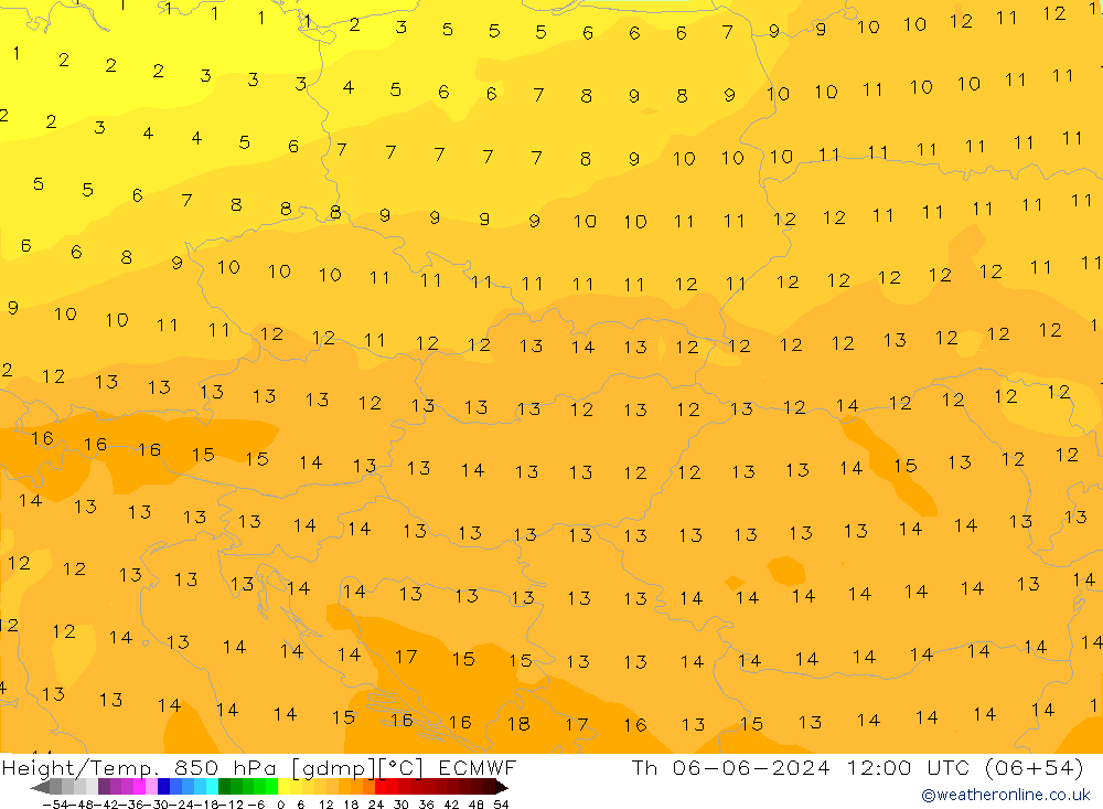 Z500/Rain (+SLP)/Z850 ECMWF Do 06.06.2024 12 UTC