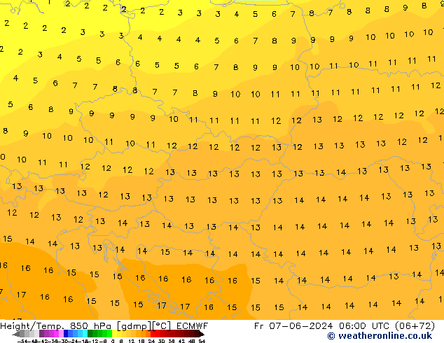 Z500/Regen(+SLP)/Z850 ECMWF vr 07.06.2024 06 UTC