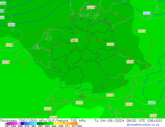 Thck 700-1000 hPa ECMWF mar 04.06.2024 06 UTC