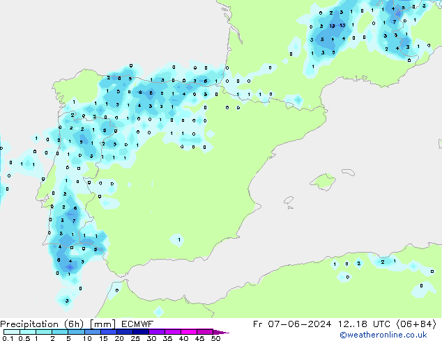 Z500/Rain (+SLP)/Z850 ECMWF Fr 07.06.2024 18 UTC