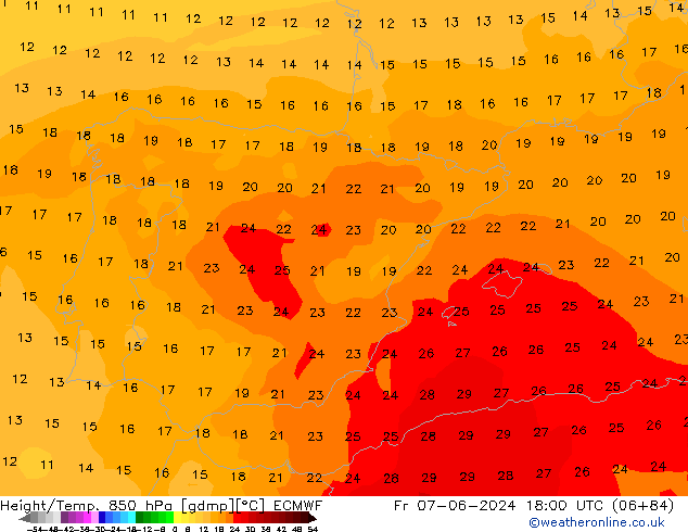 Z500/Rain (+SLP)/Z850 ECMWF Fr 07.06.2024 18 UTC