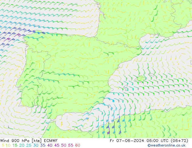 Wind 900 hPa ECMWF vr 07.06.2024 06 UTC
