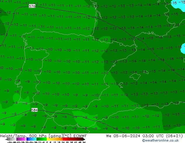 Height/Temp. 500 гПа ECMWF ср 05.06.2024 03 UTC