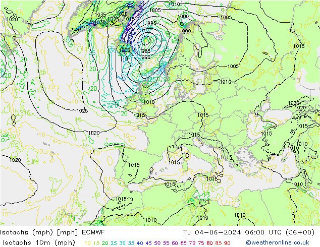 Isotachs (mph) ECMWF Ter 04.06.2024 06 UTC