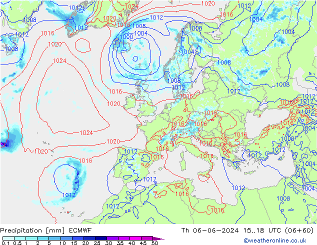 Précipitation ECMWF jeu 06.06.2024 18 UTC