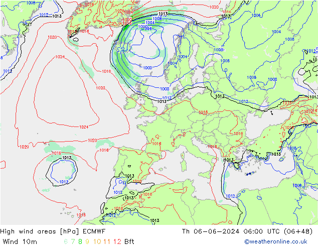 Sturmfelder ECMWF Do 06.06.2024 06 UTC