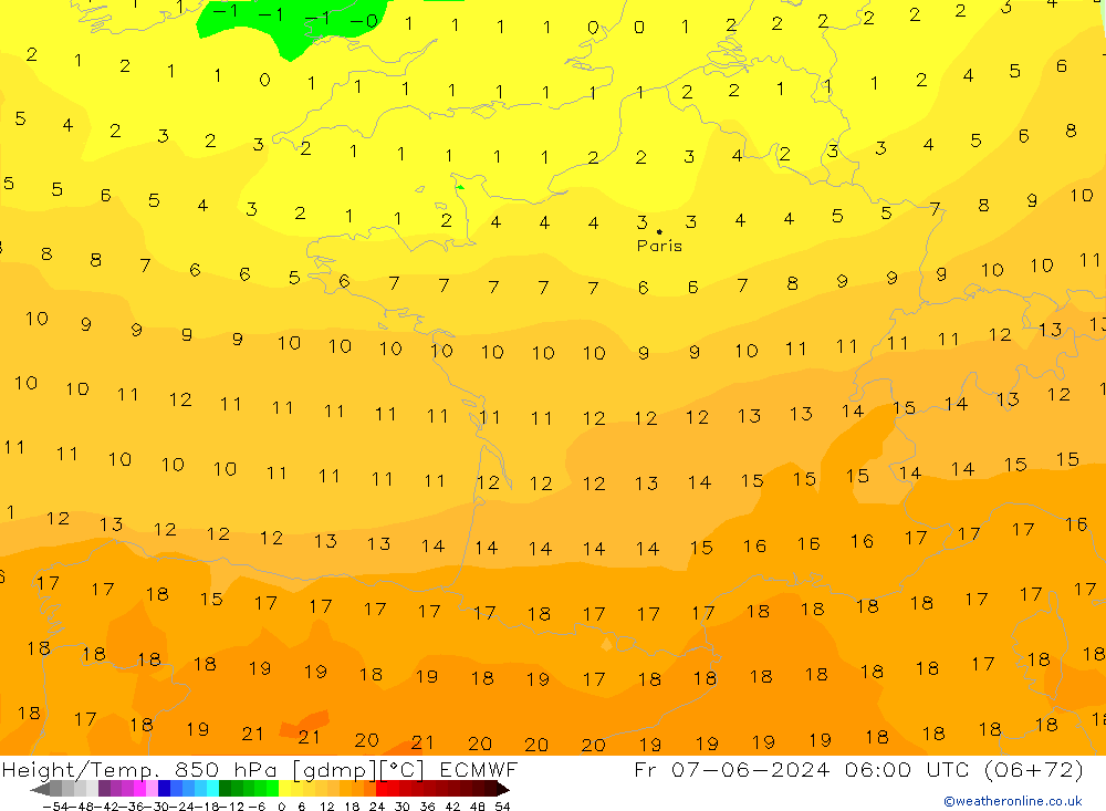 Z500/Rain (+SLP)/Z850 ECMWF Fr 07.06.2024 06 UTC