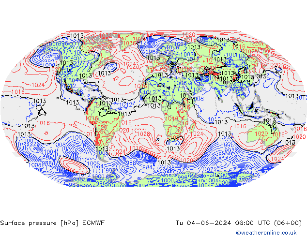 Presión superficial ECMWF mar 04.06.2024 06 UTC