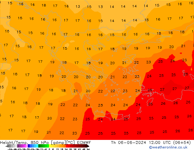 Z500/Rain (+SLP)/Z850 ECMWF  06.06.2024 12 UTC