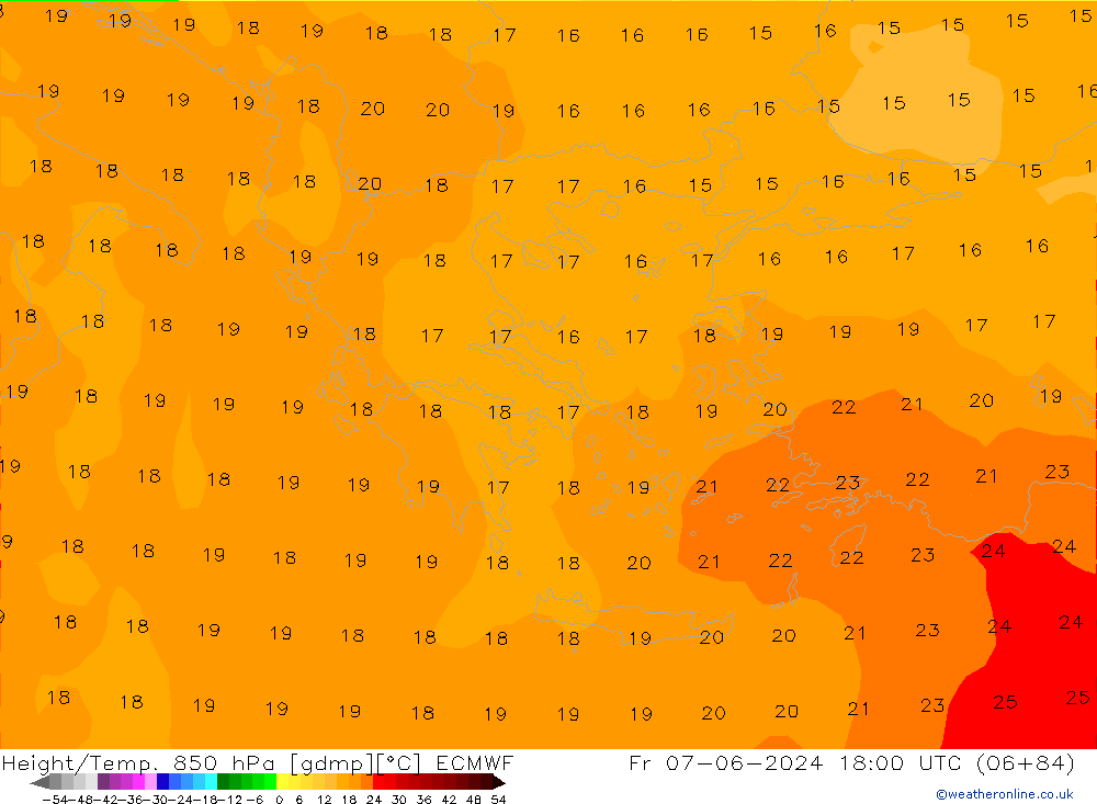 Z500/Rain (+SLP)/Z850 ECMWF Fr 07.06.2024 18 UTC