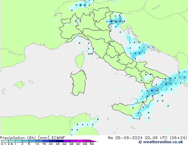 Z500/Rain (+SLP)/Z850 ECMWF ср 05.06.2024 06 UTC