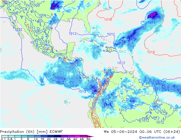 Z500/Rain (+SLP)/Z850 ECMWF  05.06.2024 06 UTC