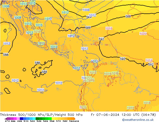 Thck 500-1000hPa ECMWF pt. 07.06.2024 12 UTC