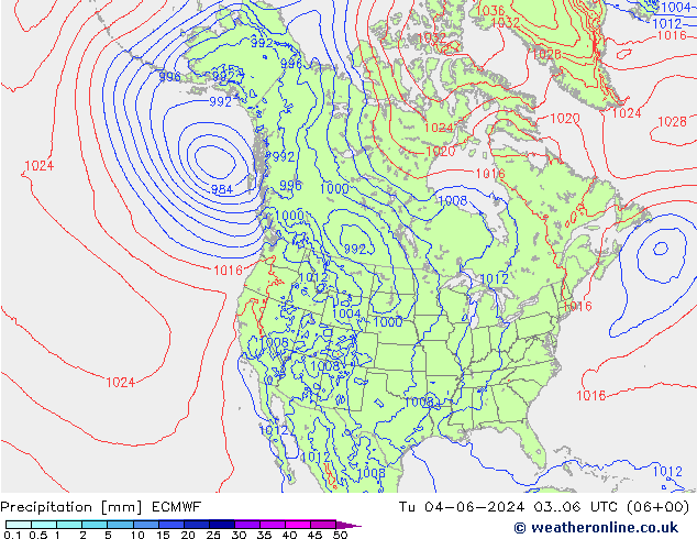 Niederschlag ECMWF Di 04.06.2024 06 UTC