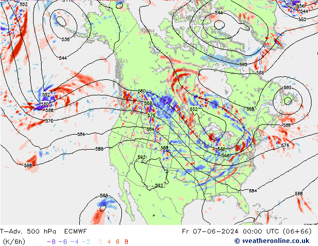 T-Adv. 500 hPa ECMWF pt. 07.06.2024 00 UTC