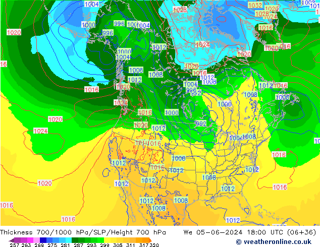 Thck 700-1000 hPa ECMWF St 05.06.2024 18 UTC