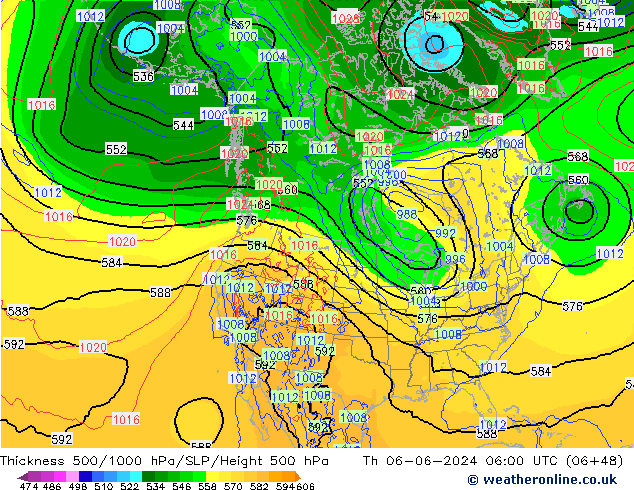 Thck 500-1000hPa ECMWF Th 06.06.2024 06 UTC