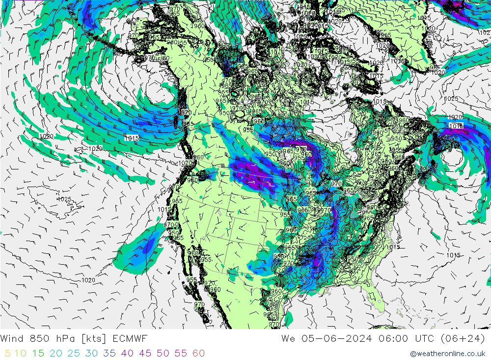 Wind 850 hPa ECMWF We 05.06.2024 06 UTC