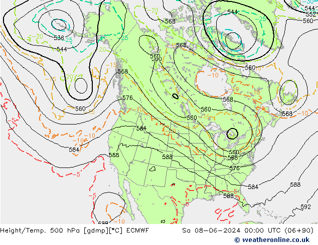 Z500/Rain (+SLP)/Z850 ECMWF ��� 08.06.2024 00 UTC