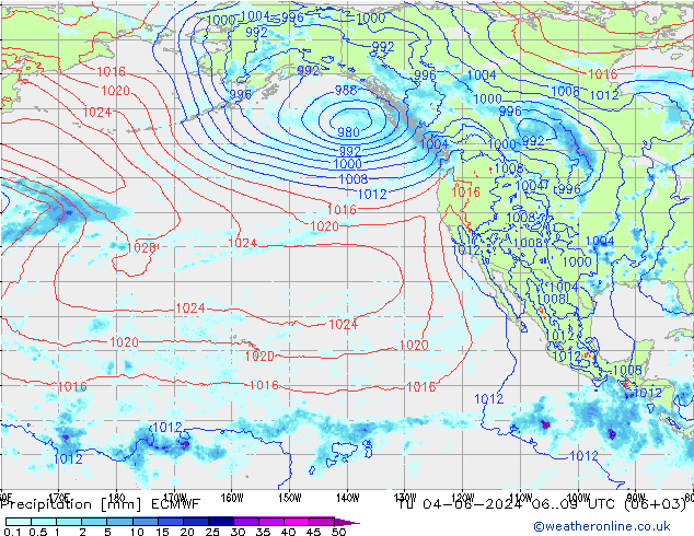 Niederschlag ECMWF Di 04.06.2024 09 UTC