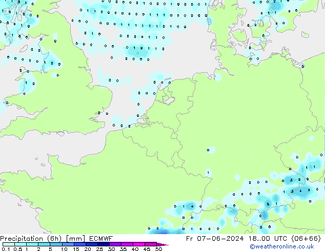 Z500/Regen(+SLP)/Z850 ECMWF vr 07.06.2024 00 UTC