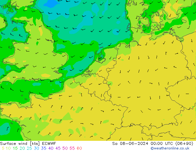  10 m ECMWF  08.06.2024 00 UTC