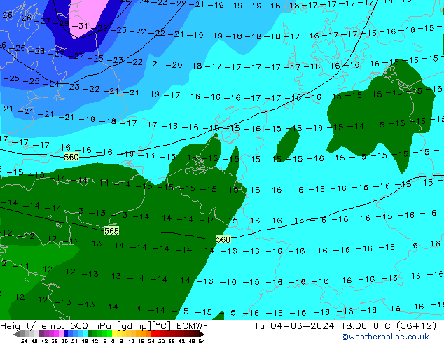 Z500/Rain (+SLP)/Z850 ECMWF Di 04.06.2024 18 UTC