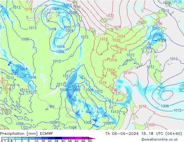 Precipitation ECMWF Th 06.06.2024 18 UTC