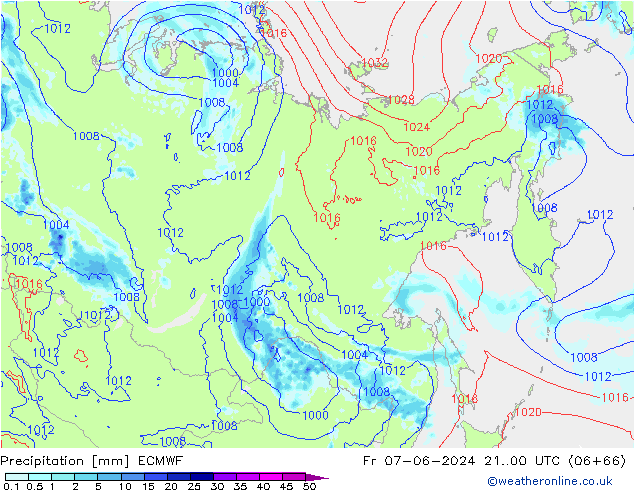 Yağış ECMWF Cu 07.06.2024 00 UTC