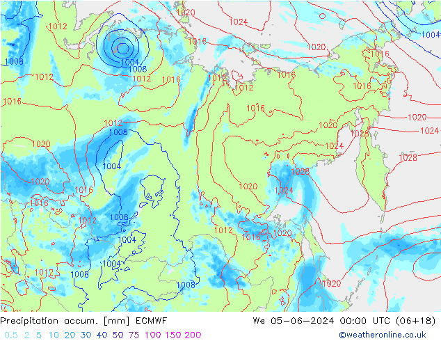 Précipitation accum. ECMWF mer 05.06.2024 00 UTC