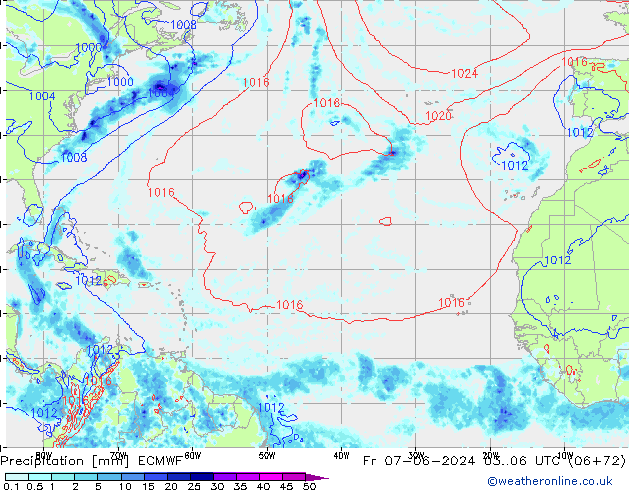 Precipitation ECMWF Fr 07.06.2024 06 UTC