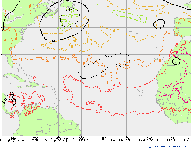 Z500/Rain (+SLP)/Z850 ECMWF mar 04.06.2024 12 UTC