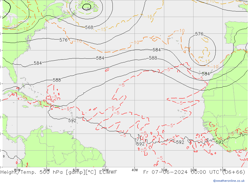 Z500/Rain (+SLP)/Z850 ECMWF ven 07.06.2024 00 UTC