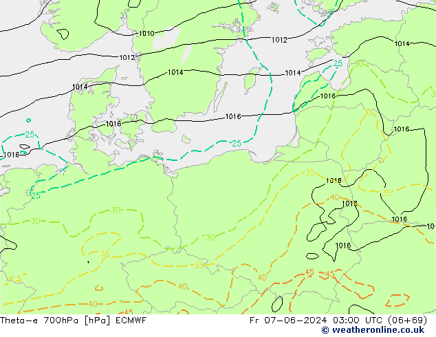 Theta-e 700hPa ECMWF Fr 07.06.2024 03 UTC