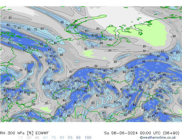 300 hPa Nispi Nem ECMWF Cts 08.06.2024 00 UTC