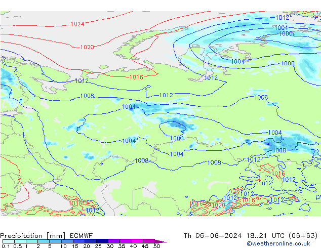 Precipitación ECMWF jue 06.06.2024 21 UTC