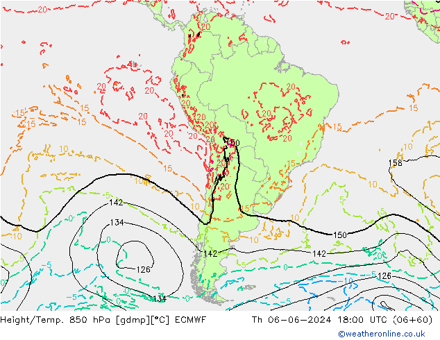 Z500/Rain (+SLP)/Z850 ECMWF jeu 06.06.2024 18 UTC