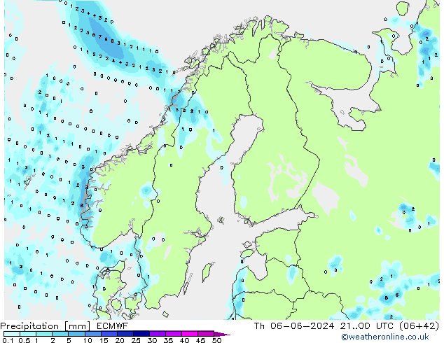 opad ECMWF czw. 06.06.2024 00 UTC