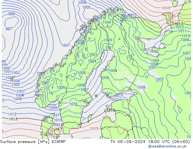 Yer basıncı ECMWF Per 06.06.2024 18 UTC