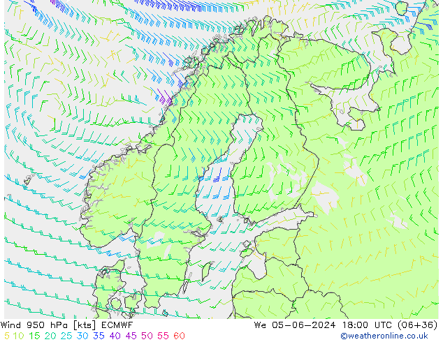 Wind 950 hPa ECMWF We 05.06.2024 18 UTC